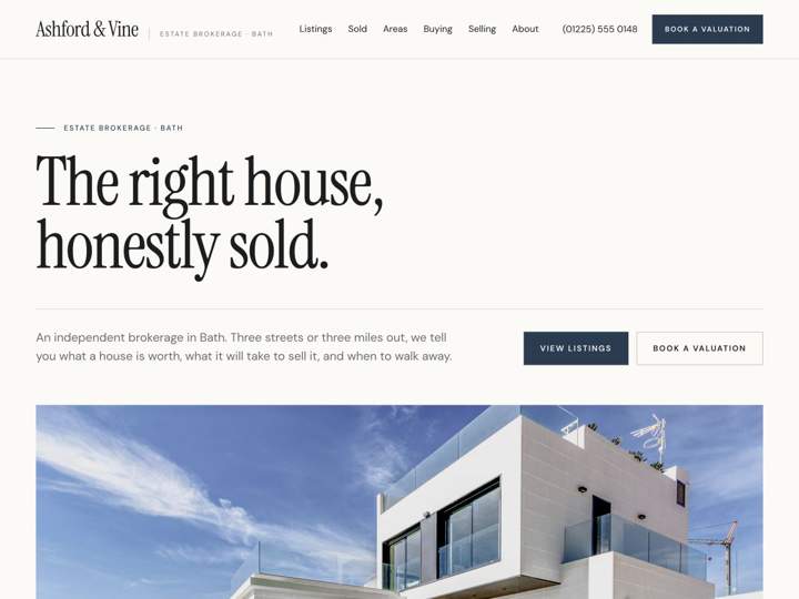 Ashford & Vine Real Estate website starter