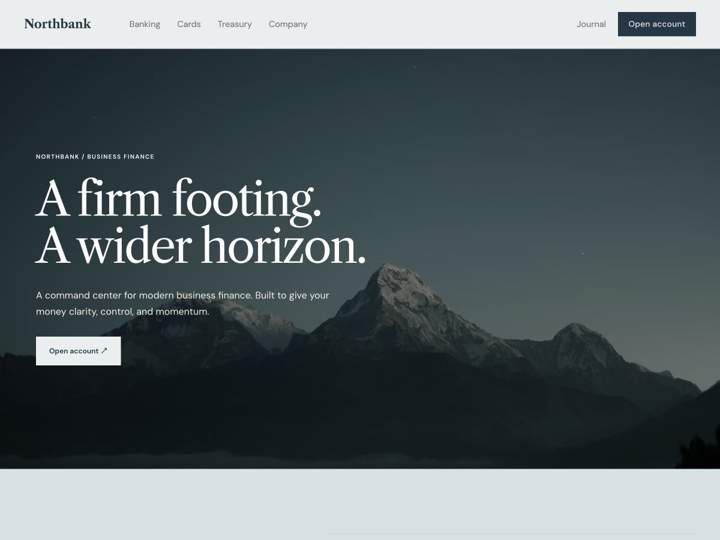 Northbank Business Banking website starter