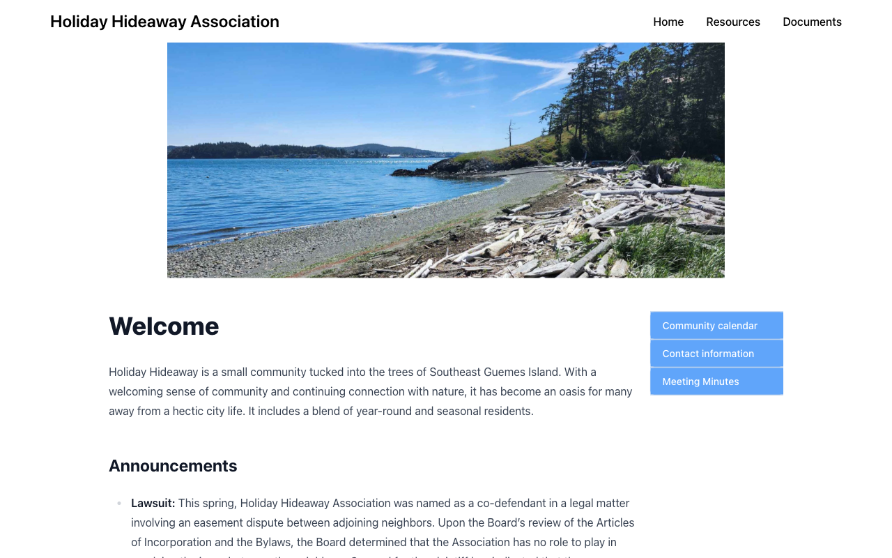 Holiday Hideaway Association homepage